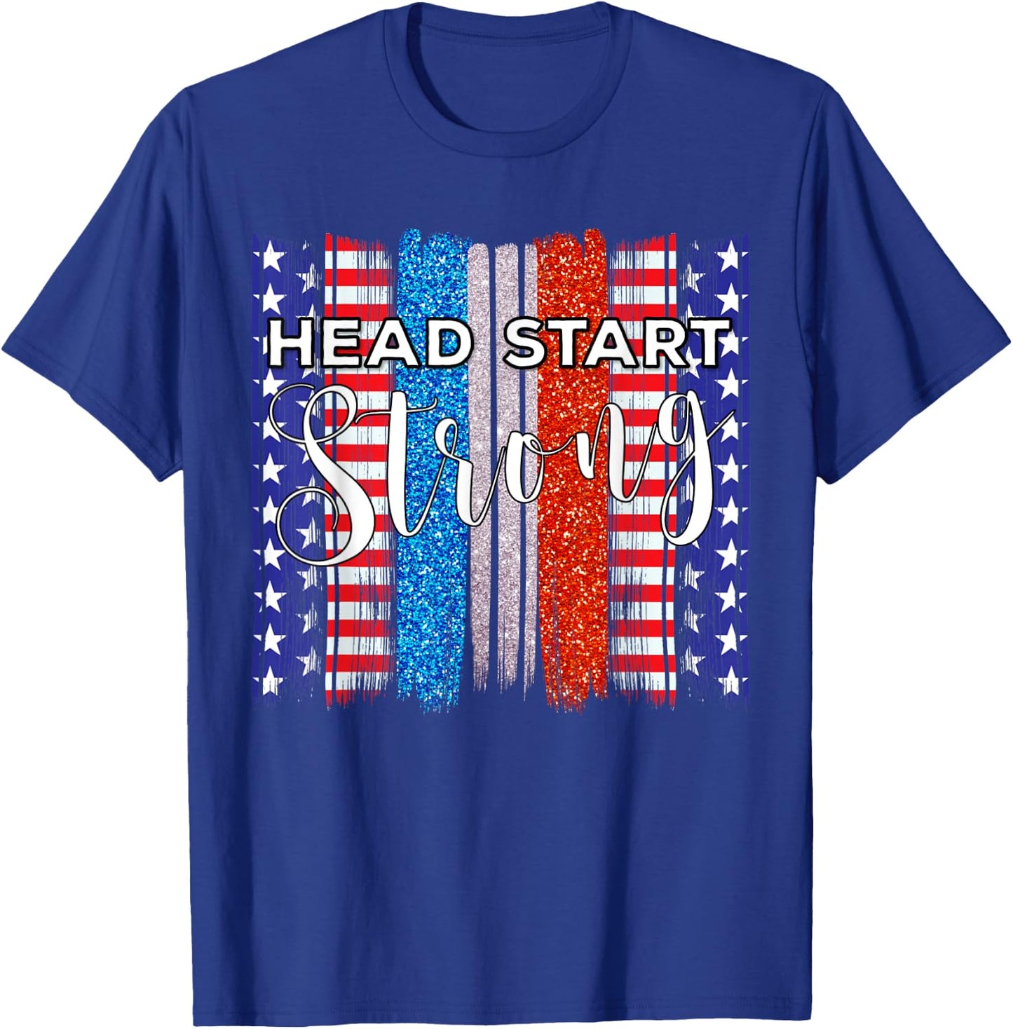Red, White and Blue Head Start Strong Teacher Staff Design Women Kids T-Shirt - T-Shirt | Royal