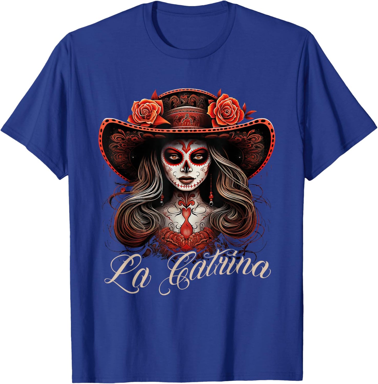 La Catrina Dress Stylish Day of the Dead Costume La Catrina T-Shirt - T-Shirt | Royal