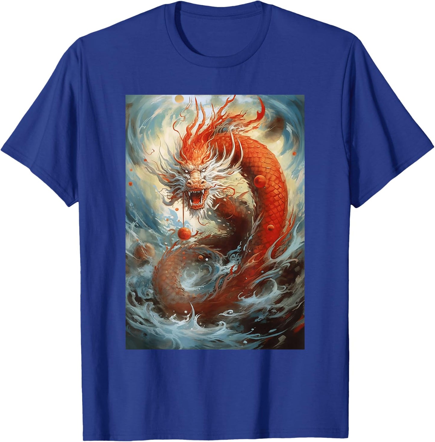 Dragon Art Chinese Symbol Of Power Strength Good Luck T-Shirt - T-Shirt | Royal