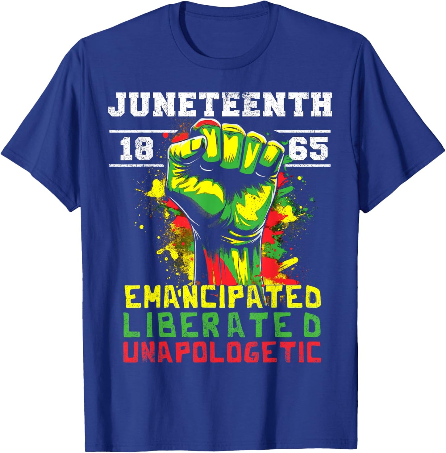 Juneteenth 1865 Black History African American Freedom T-Shirt - T-Shirt | Royal