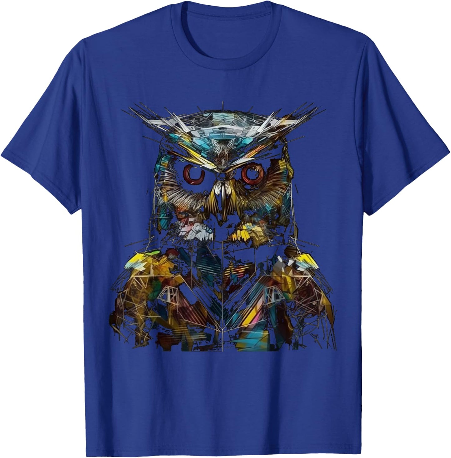Owl artwork - bird art animal owl T-Shirt - T-Shirt | Royal
