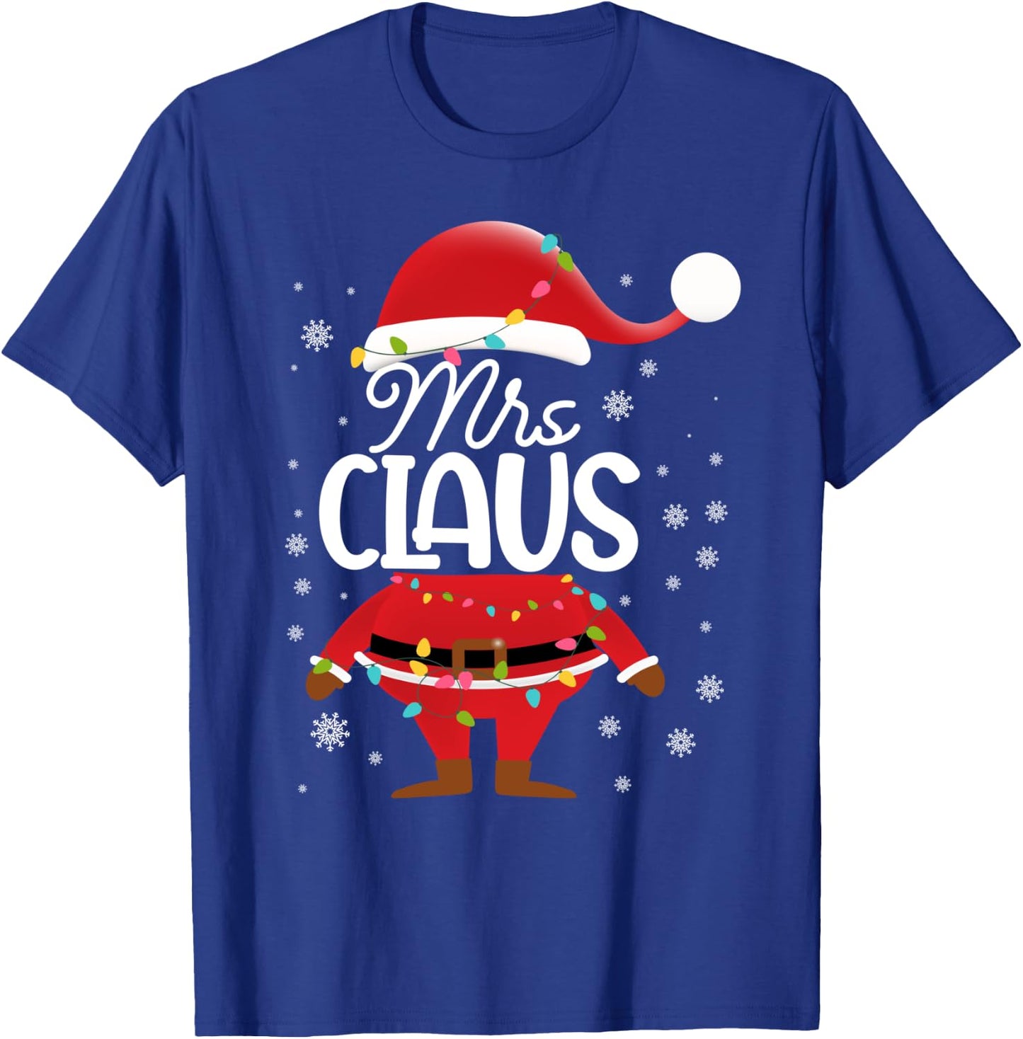 Family Santa Mrs Claus Matching Christmas Women Mom Wife T-Shirt - T-Shirt | Royal