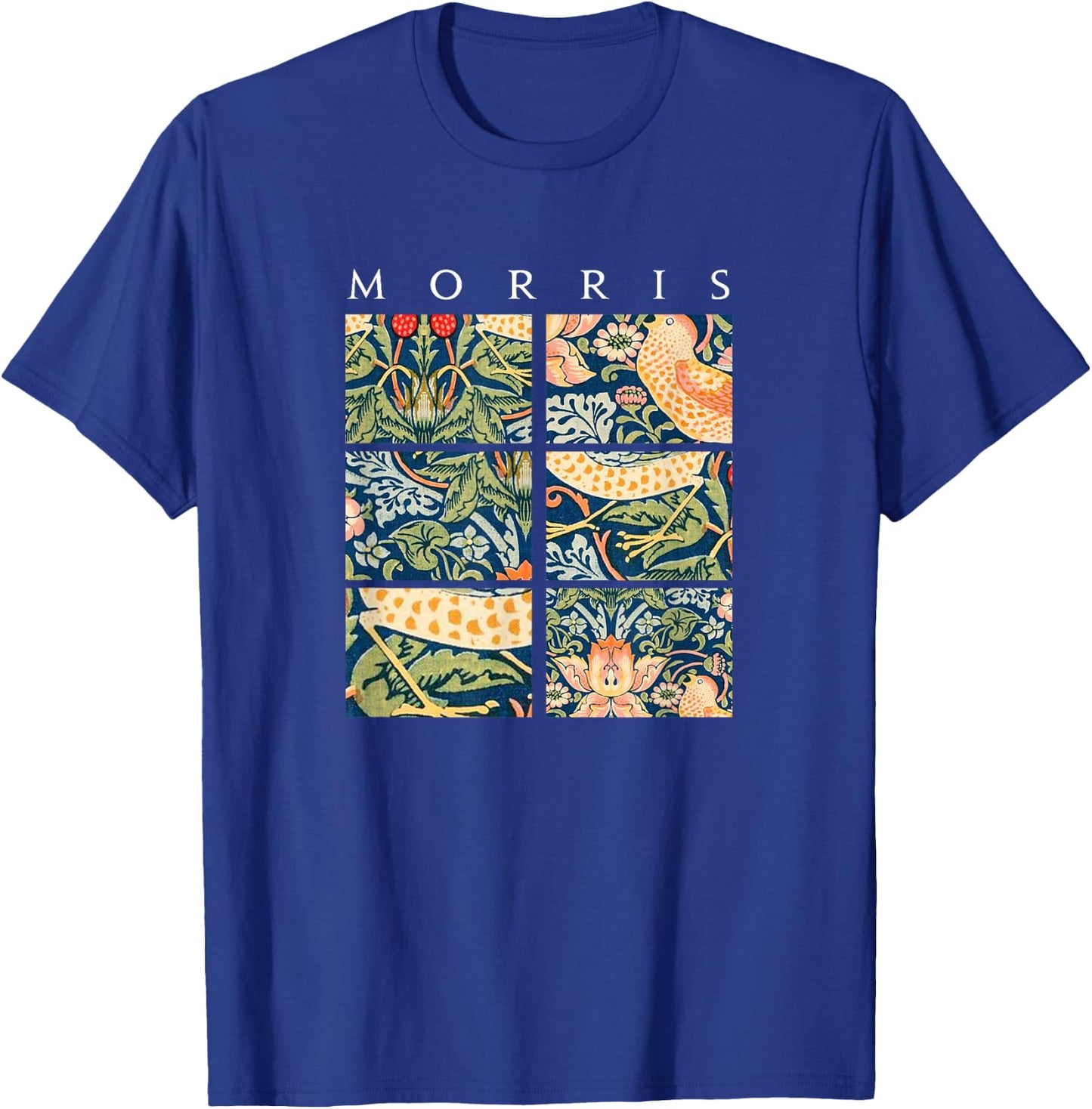 Strawberry Thief William Morris Arts and Craft Style Pattern T-Shirt - T-Shirt | Royal