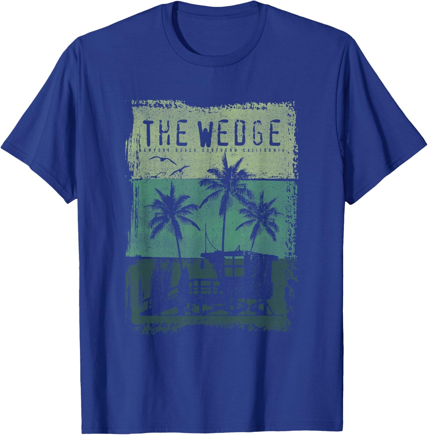 The Wedge Newport Beach California Best Surf Spot T-Shirt - T-Shirt | Royal