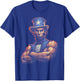 USA 4th Of July, Abraham Lincoln Funny Workout Muscles T-Shirt - T-Shirt | Royal