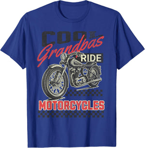 Cool Grandpas Ride Motorcycles Motorcycle Lovers Rider T-Shirt - T-Shirt | Royal