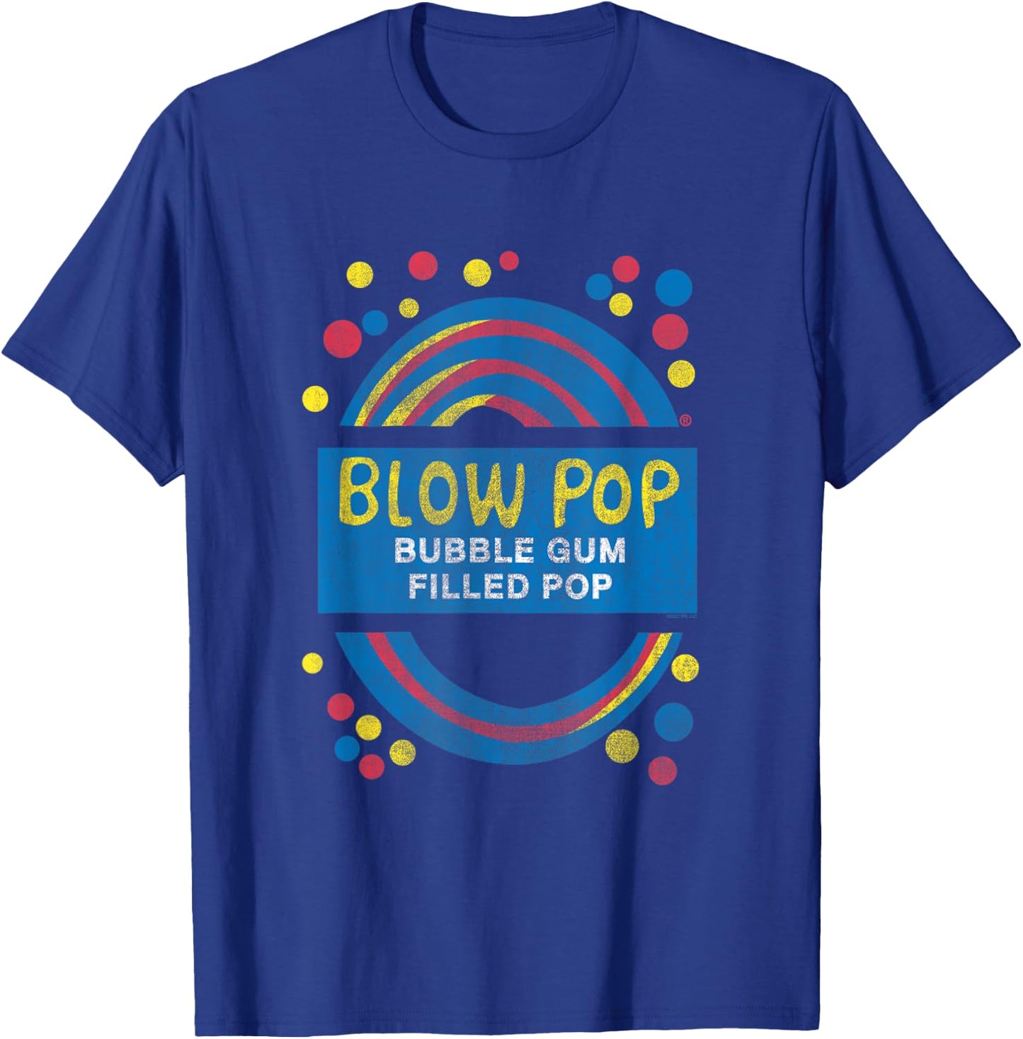 Charms Blow Pop Retro Wrapper Logo Sucker Candy T-Shirt - T-Shirt | Royal