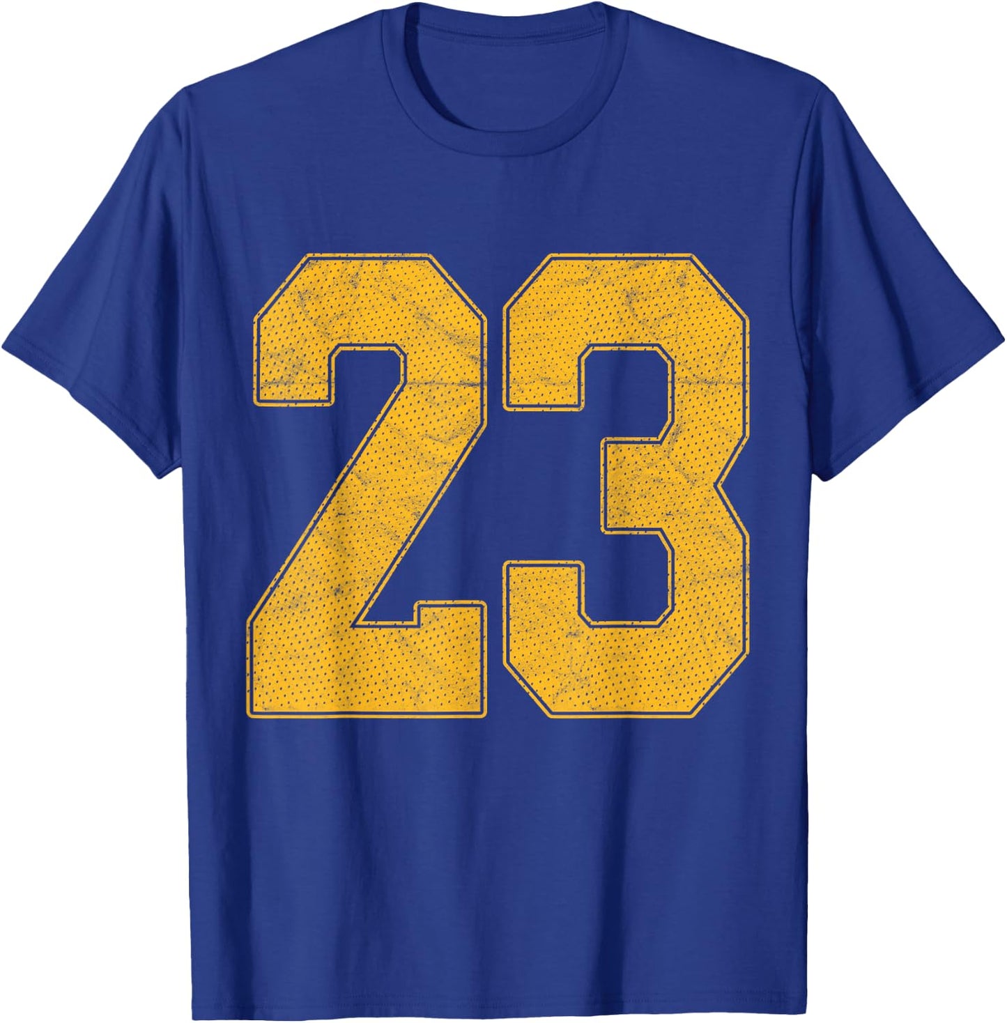 Number 23 Numbered Uniform Sports Team Jersey 23rd Birthday T-Shirt - T-Shirt | Royal