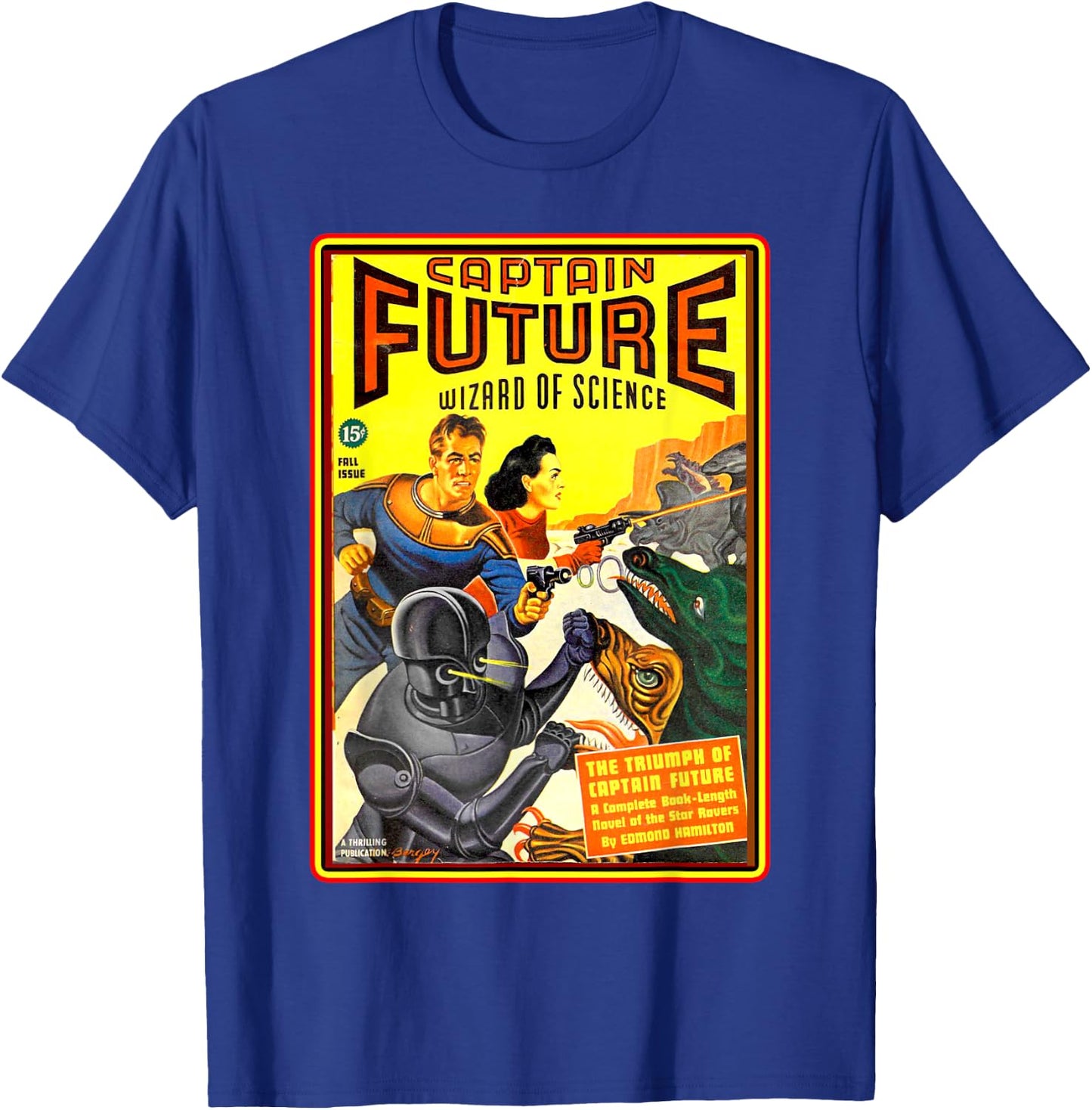 Retro Vintage Captain Future Comic Magazine T-Shirt - T-Shirt | Royal