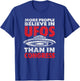 Funny More People Believe in UFOs Than in Congress T-Shirt - T-Shirt | Royal