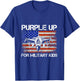 I Purple Up Month of Military Child Kids Air Force US Flag T-Shirt - T-Shirt | Royal