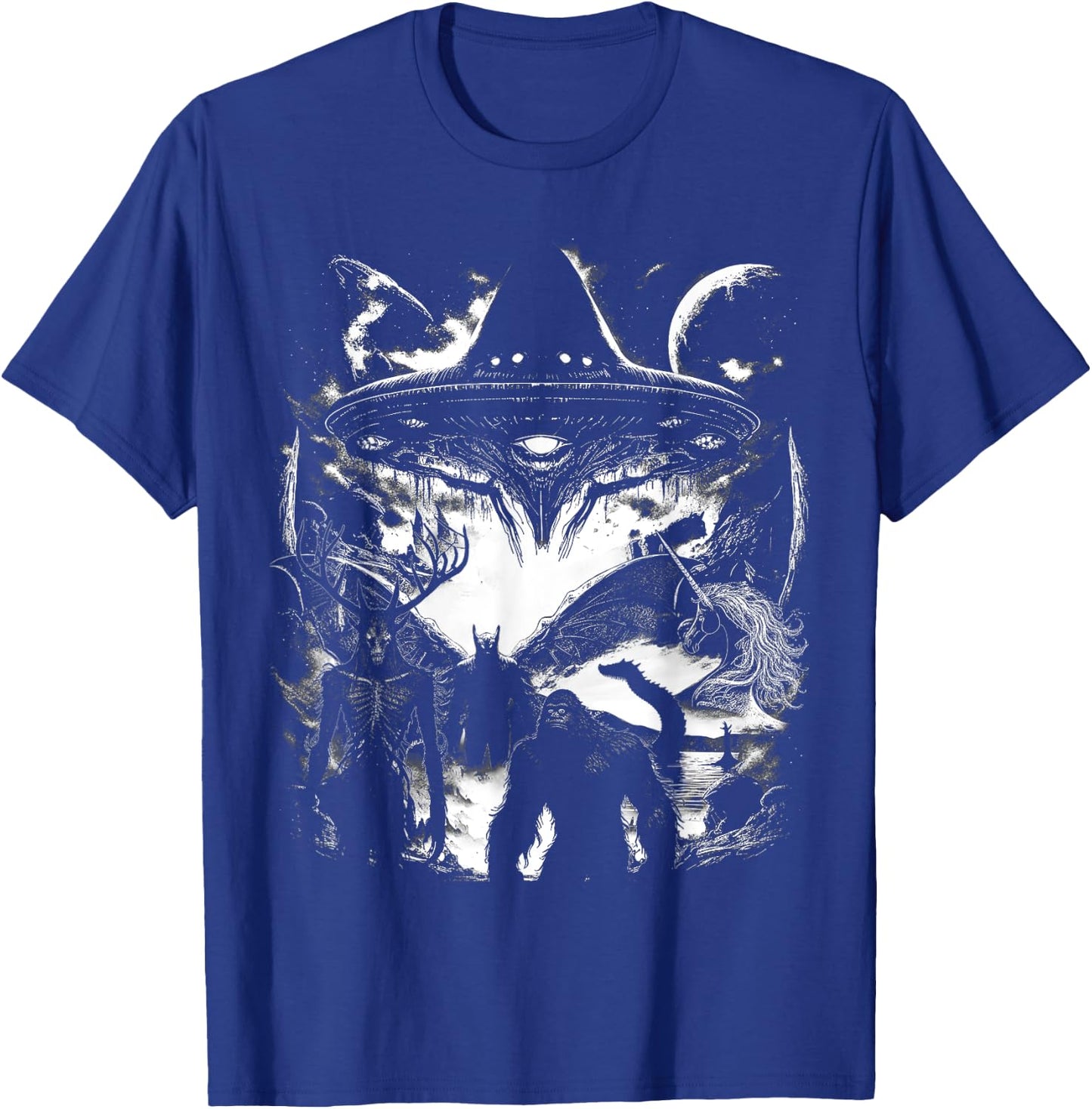 Bigfoot Loch Ness Monster Mothman Wendigo Alien Cryptid T-Shirt - T-Shirt | Royal