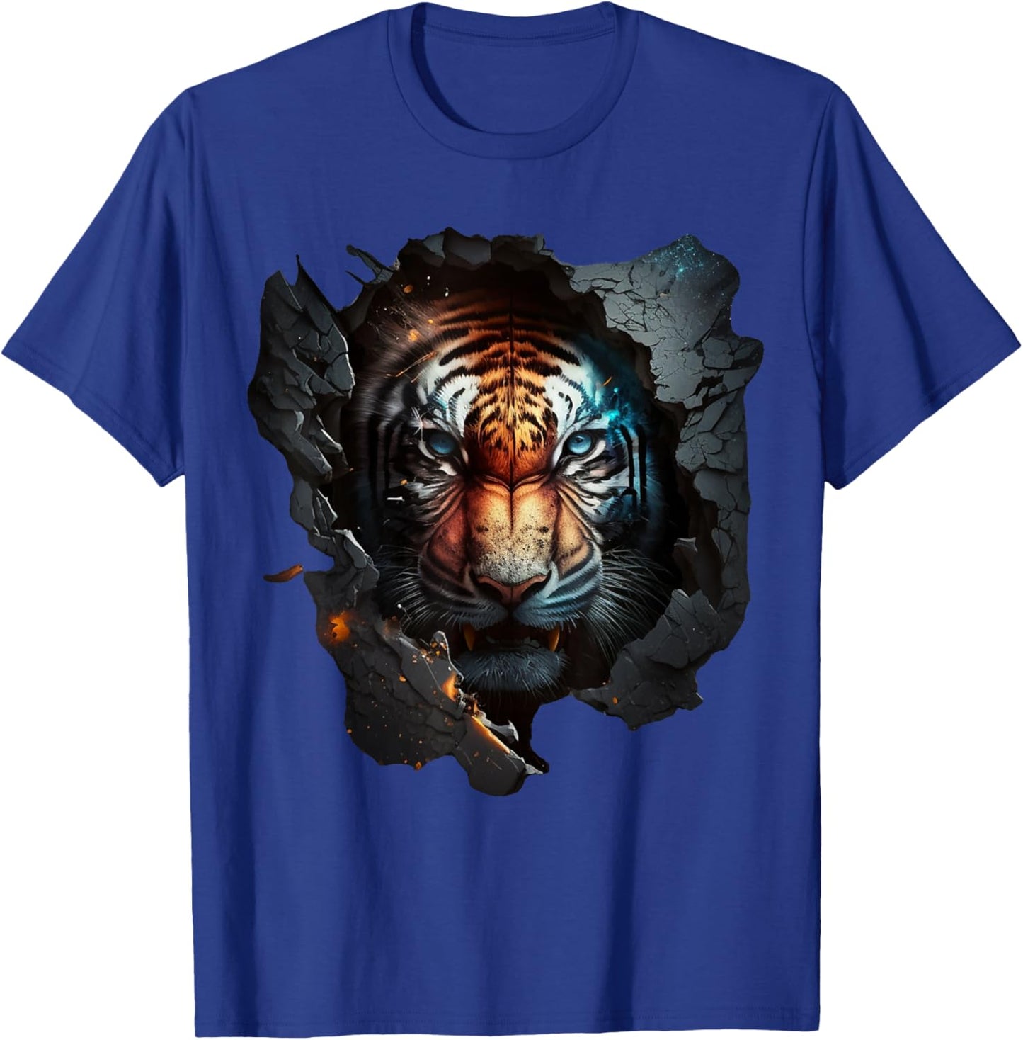 Tiger animals art animal motif zoo print tiger T-Shirt - T-Shirt | Royal