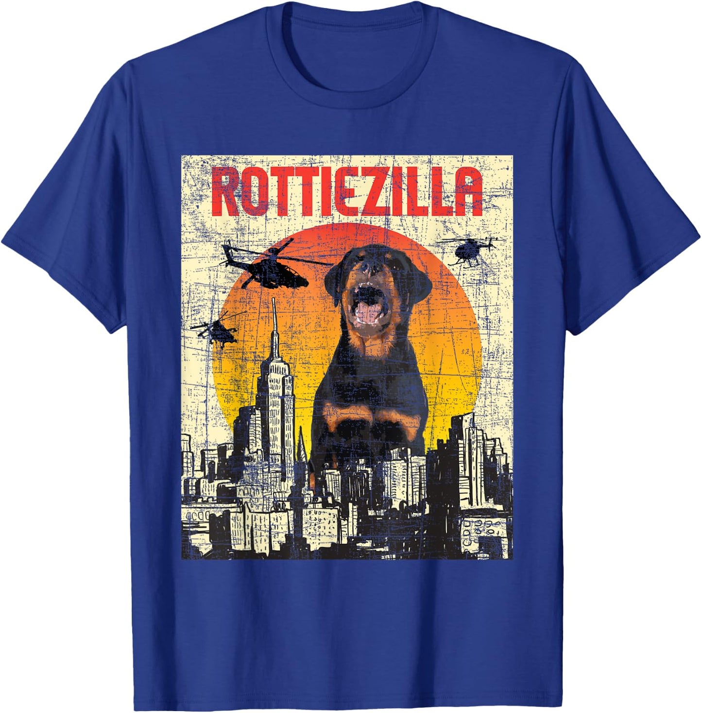 Rottiezilla - Rottweiler Pet Owner Puppy Lover Dog Breeder Women Kids T-Shirt - T-Shirt | Royal
