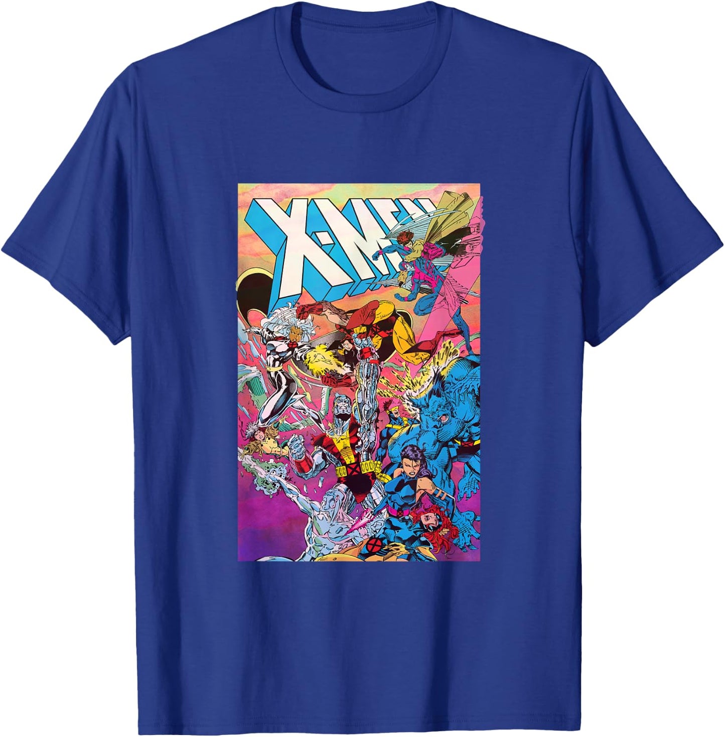 Marvel X-Men Internal Team Conflict All Out Fight Cover T-Shirt - T-Shirt | Royal