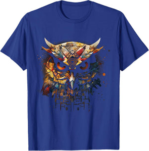Owl artwork animal lovers - bird art animal owl T-Shirt - T-Shirt | Royal