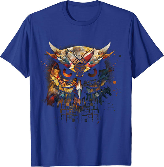 Owl artwork animal lovers - bird art animal owl T-Shirt - T-Shirt | Royal