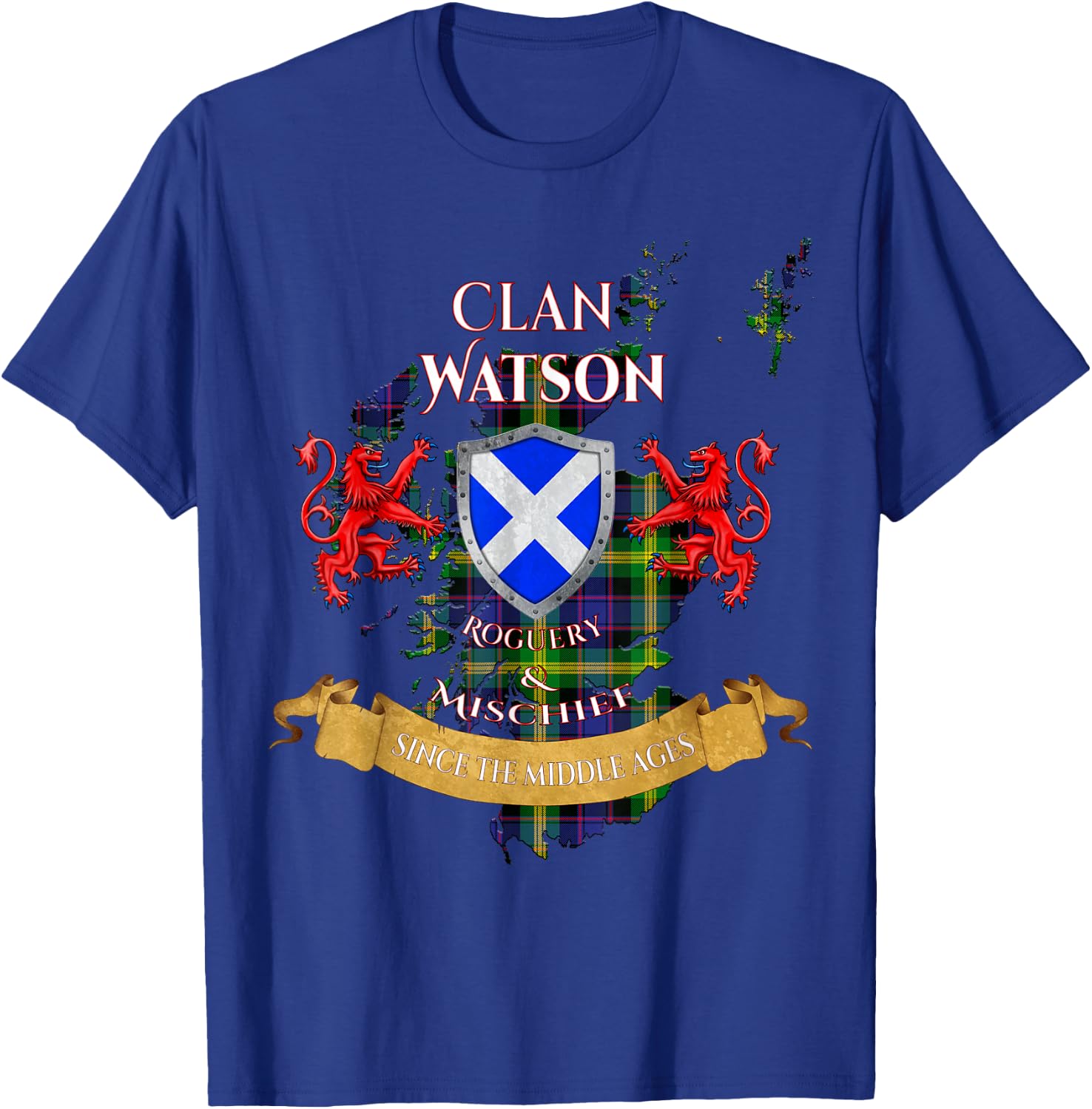 Watson Scottish Family Clan Middle Ages Mischief T-Shirt - T-Shirt | Royal