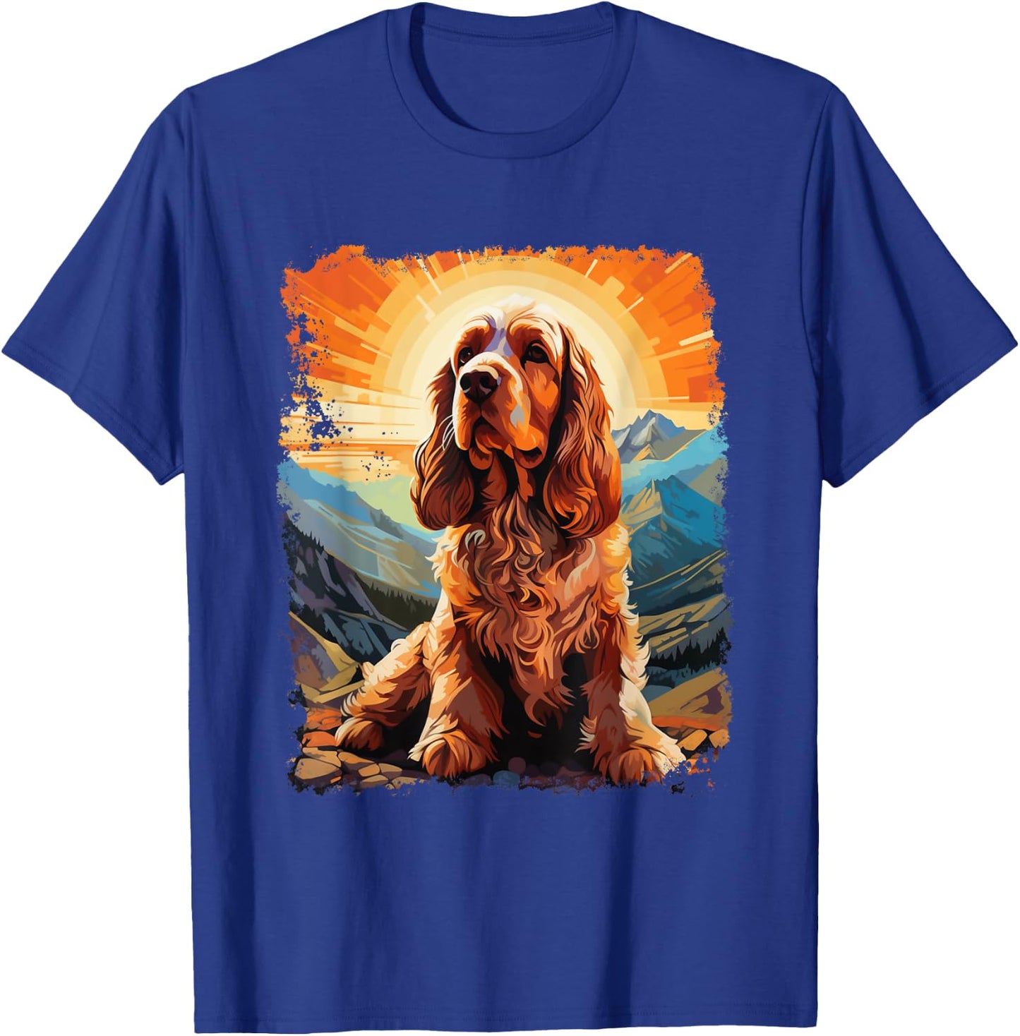 Dog Cocker Spaniel Men Women Kids T-Shirt - T-Shirt | Royal