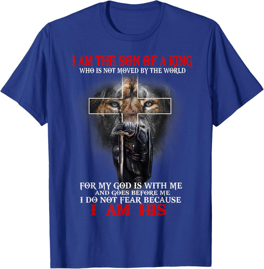 I Am The Son Of A King, Lion of Judah, Christian Religious T-Shirt - T-Shirt | Royal