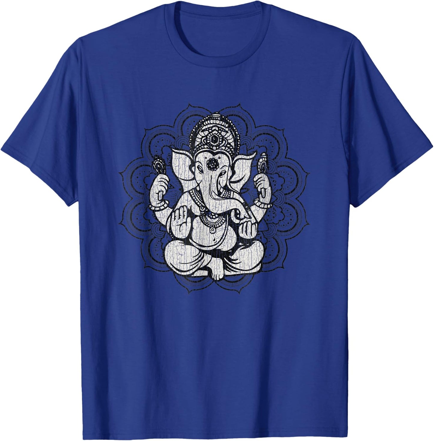Vintage Ganesha Mandala Hindu God Hinduism Yoga Spiritual T-Shirt - T-Shirt | Royal