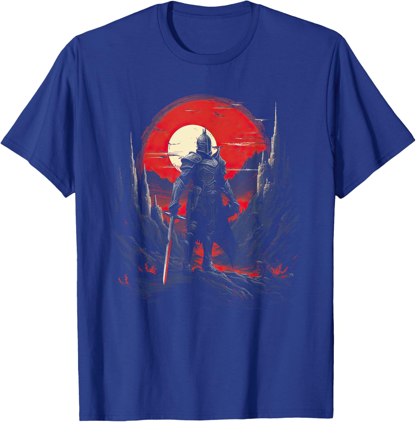 Knight Sword Chivalry Horse Fantasy T-Shirt - T-Shirt | Royal