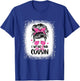 I Wear Pink For My Cousin Messy Bun Breast Cancer Awareness T-Shirt - T-Shirt | Royal