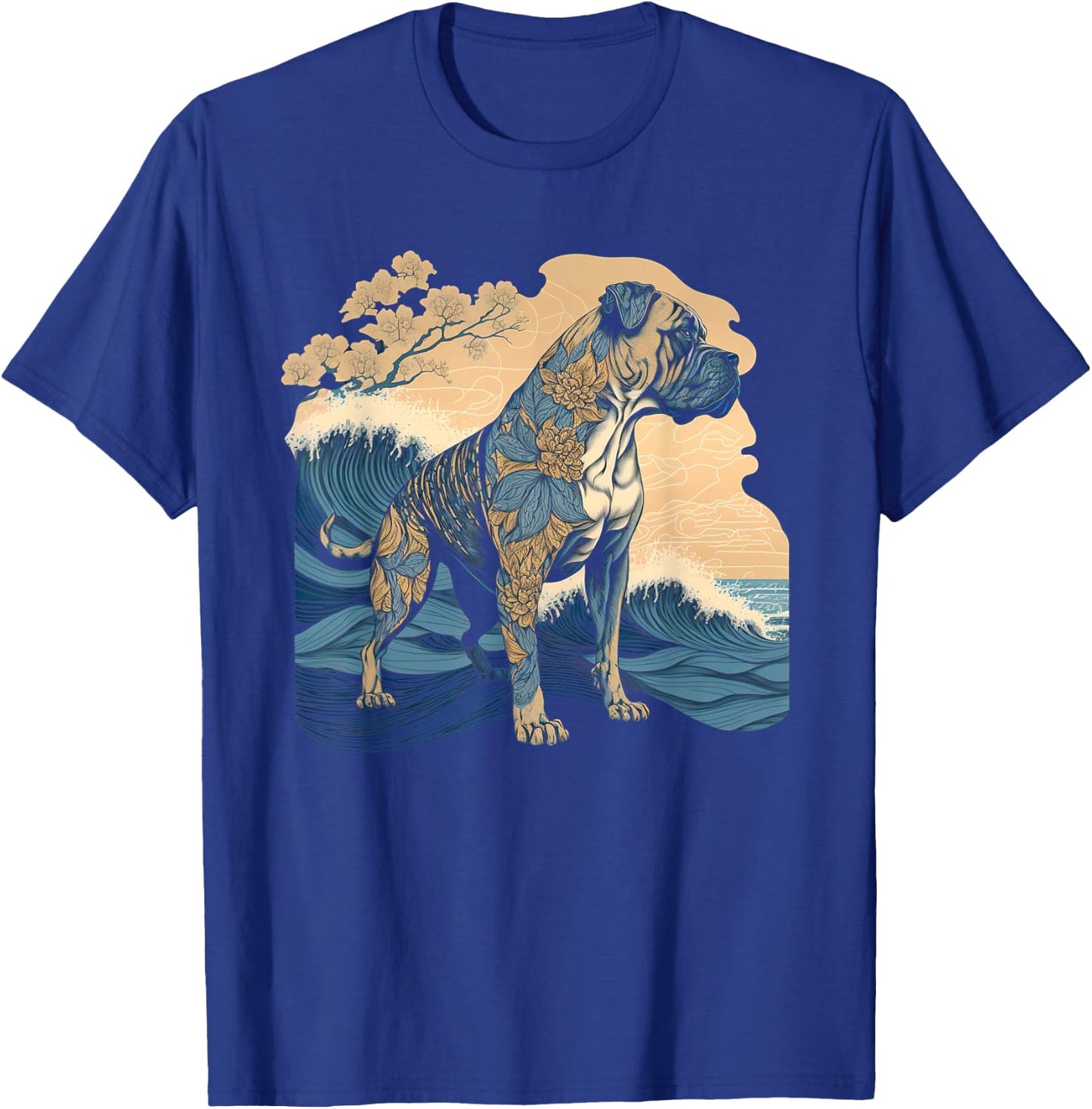 Surrealism Japanese Painting Presa Canario dog Women Kids T-Shirt - T-Shirt | Royal