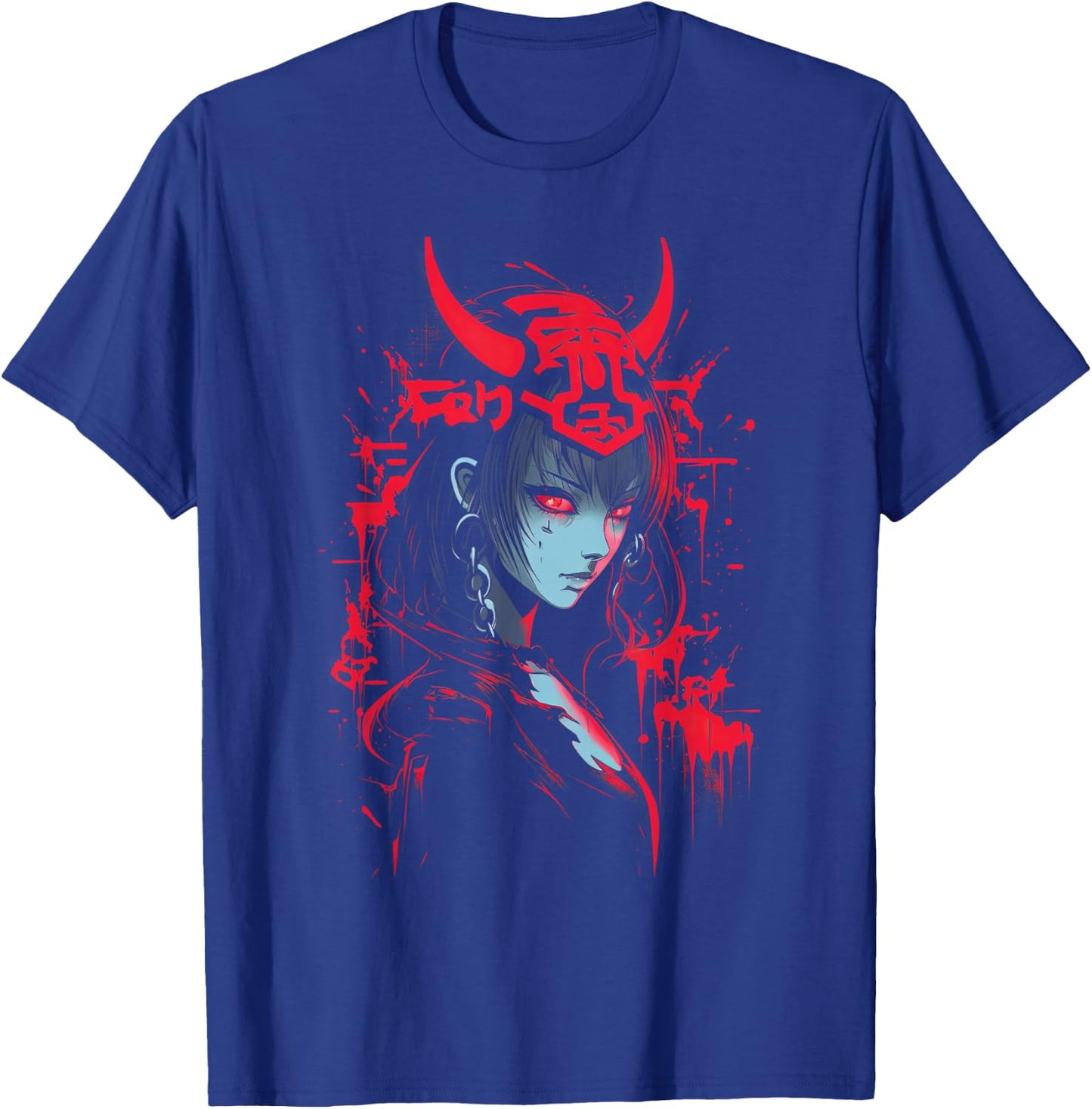 Anime Goth Girl Japanese Aesthetic Grunge Horror T-Shirt - T-Shirt | Royal