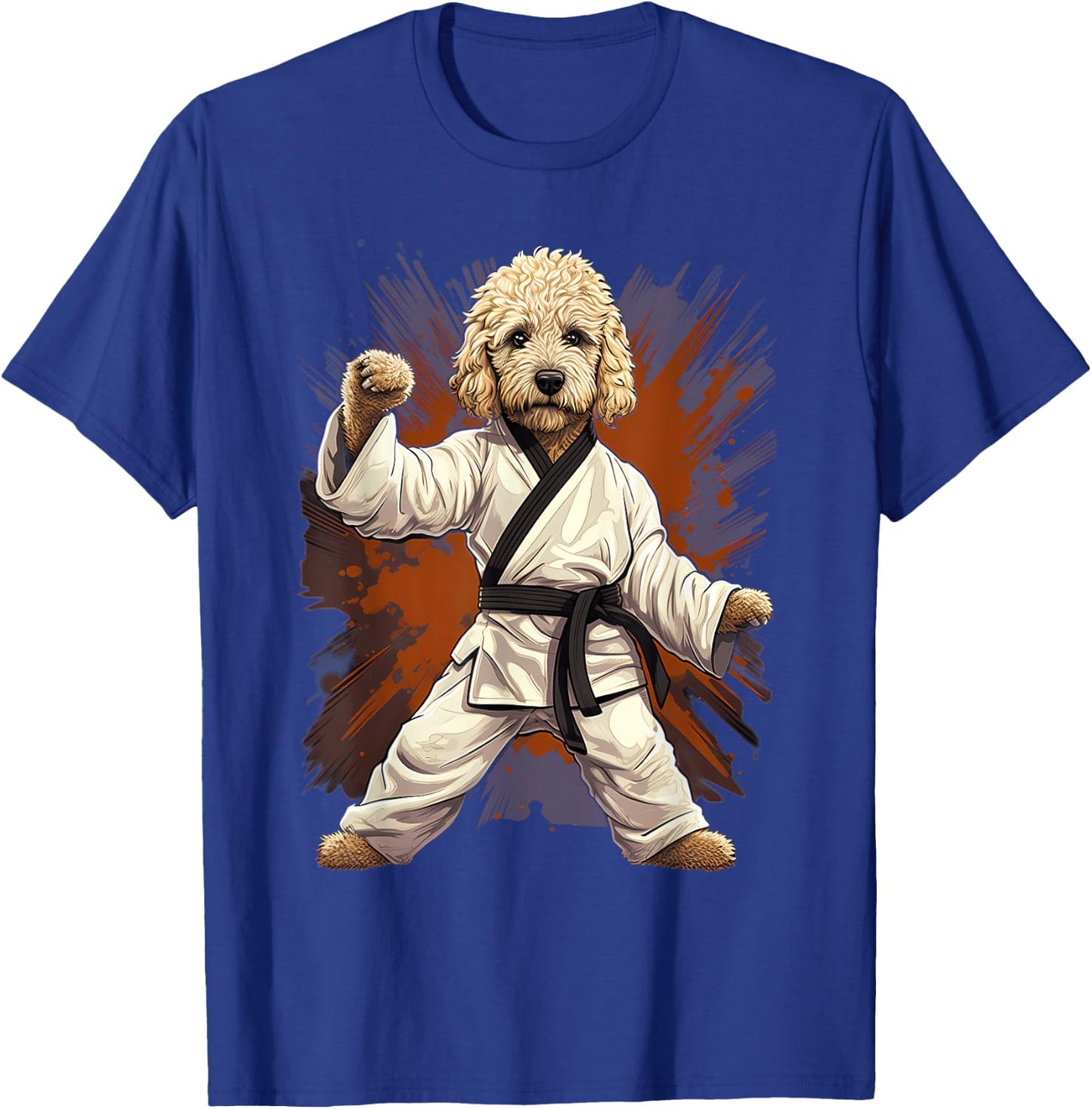 MMA Goldendoodle Dog Karate Women Girls Kids T-Shirt - T-Shirt | Royal