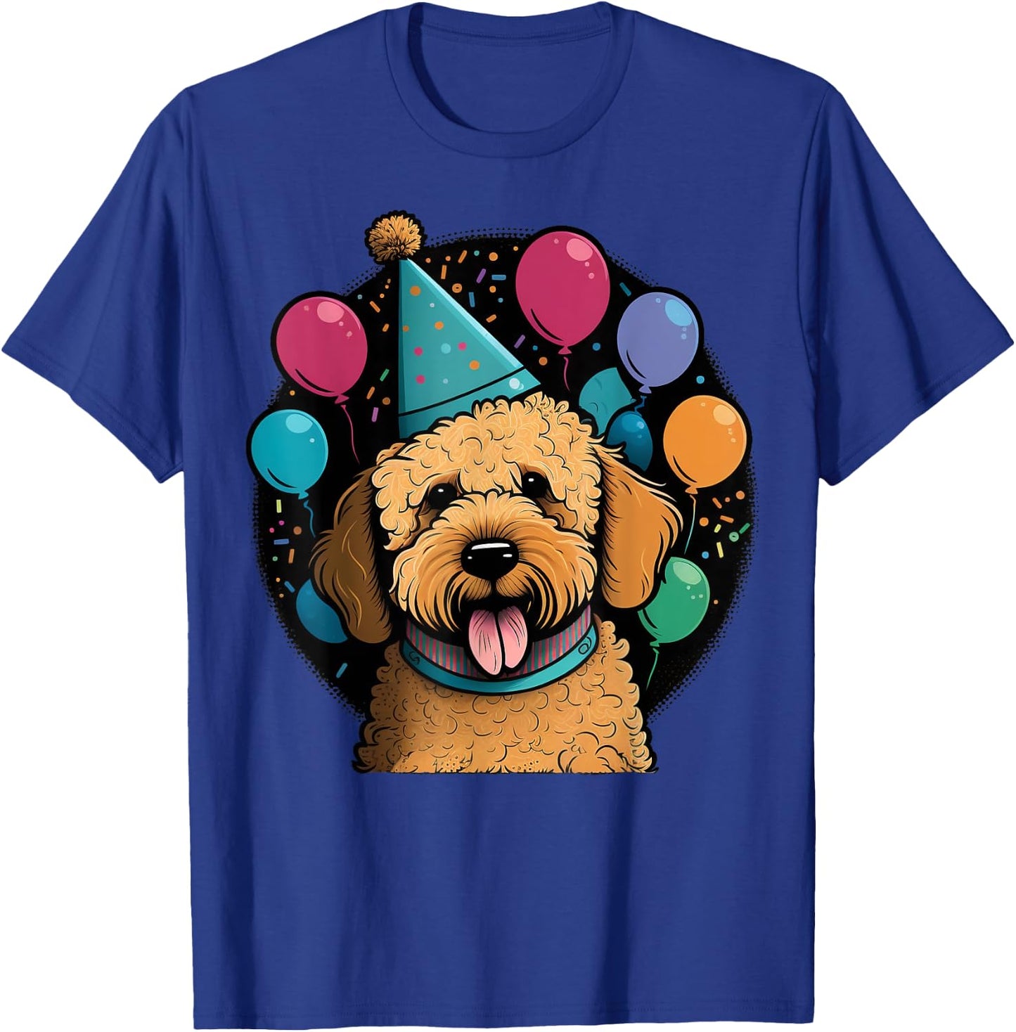 Celebration Goldendoodle Birthday Party Golden Doodle T-Shirt - T-Shirt | Royal
