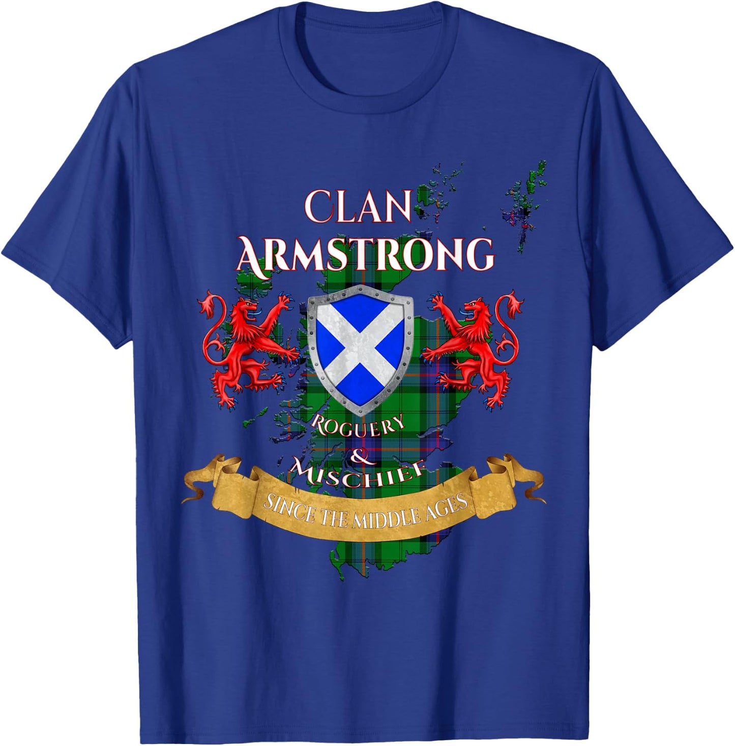 Armstrong Scottish Family Clan Middle Ages Mischief T-Shirt - T-Shirt | Royal