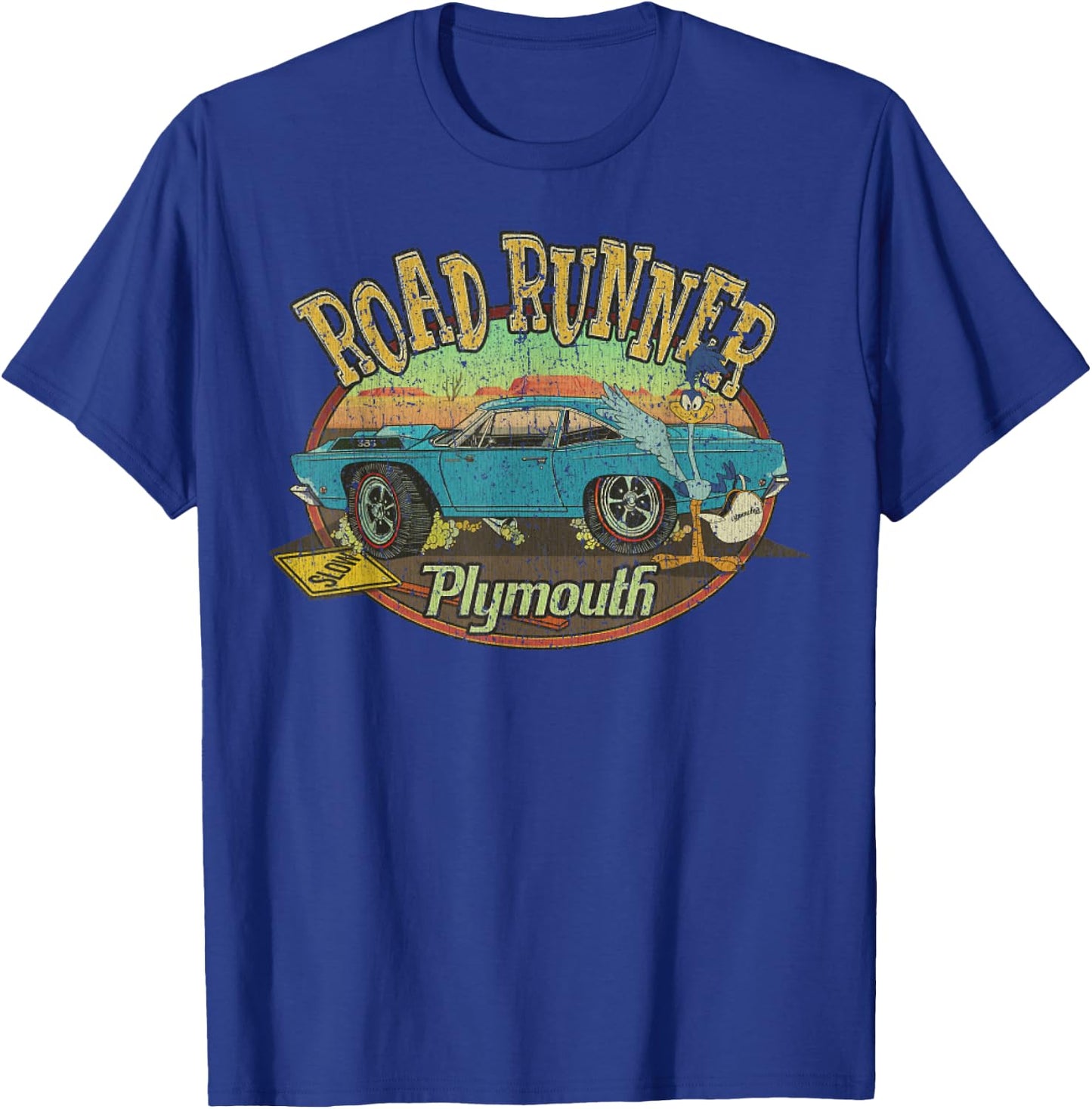 Vintage Plymouth's Road Runner 1968 - Classic Car Gift T-Shirt - T-Shirt | Royal