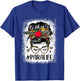 Bleached Teacher Para Life Paraprofessional Cute Messy Bun Women Girls Kids T-Shirt - T-Shirt | Royal