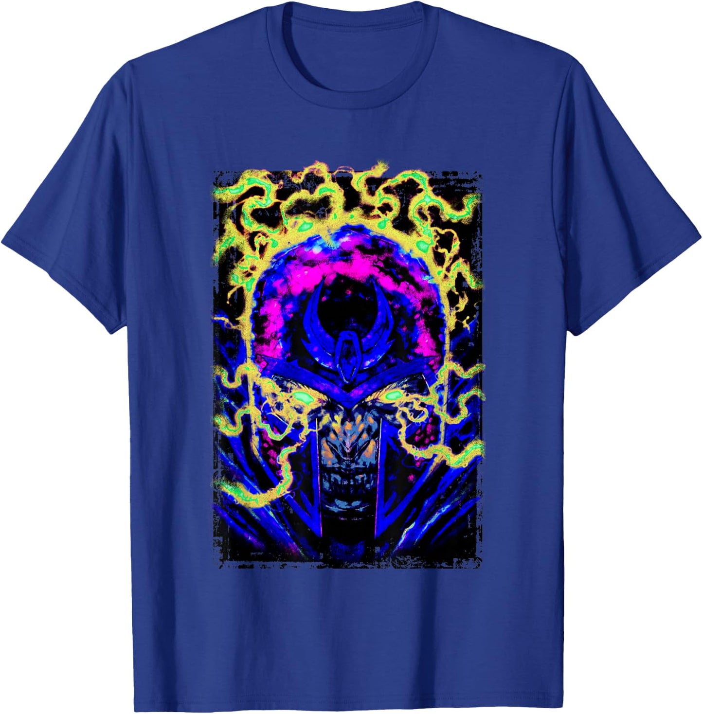 Marvel X-Men Magneto Intense Looking Evil Neon Portrait T-Shirt - T-Shirt | Royal