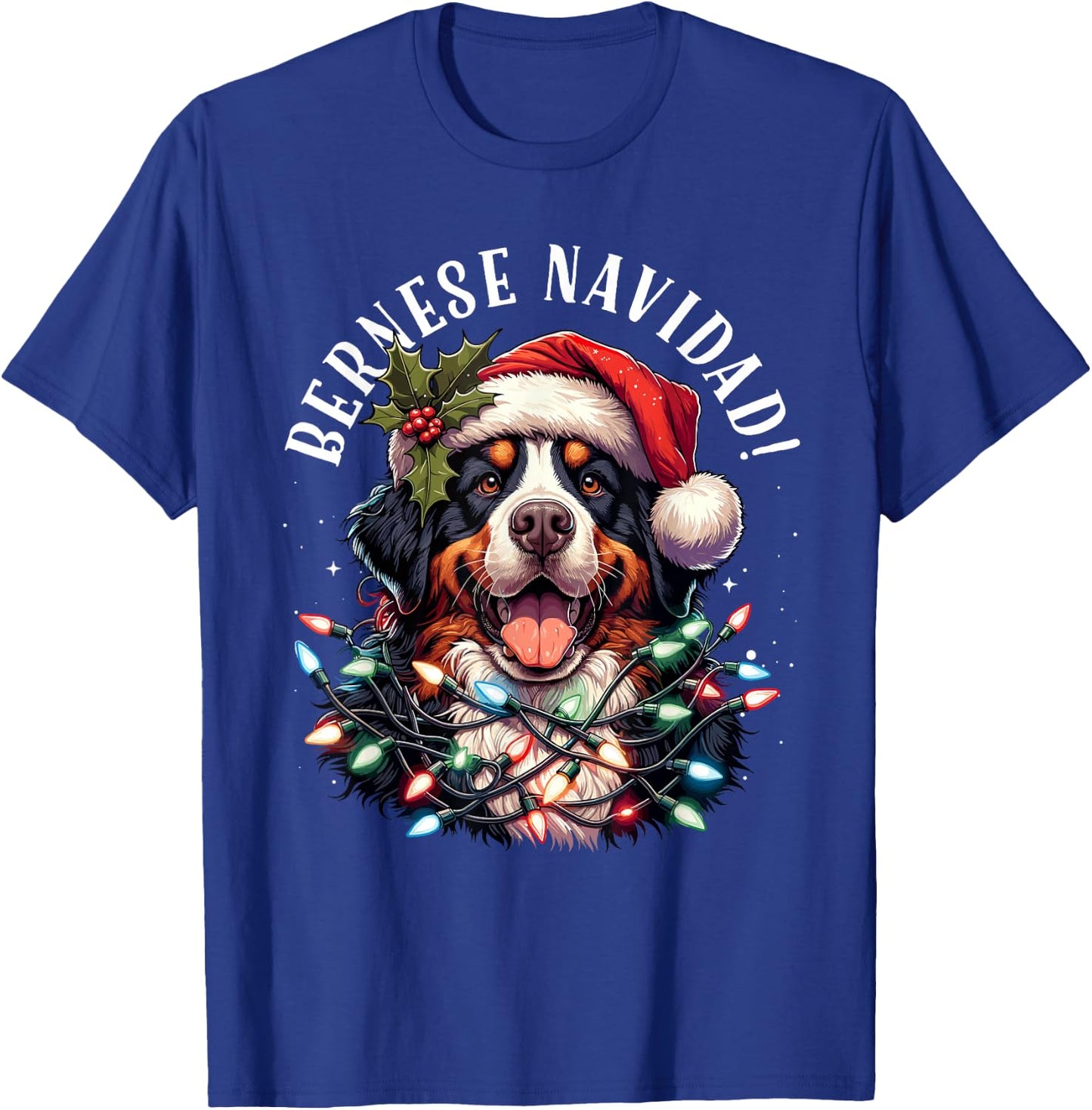 Bernese Mountain Dog Christmas Funny Bernese Navidad Berner T-Shirt - T-Shirt | Royal