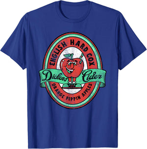 Hard Cox Dickens Cider Apple Bottle Label Pun Dirty Innuendo T-Shirt - T-Shirt | Royal