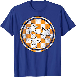 Volunteer State Orange and White Checkerboard Tennessee T-Shirt - T-Shirt | Royal