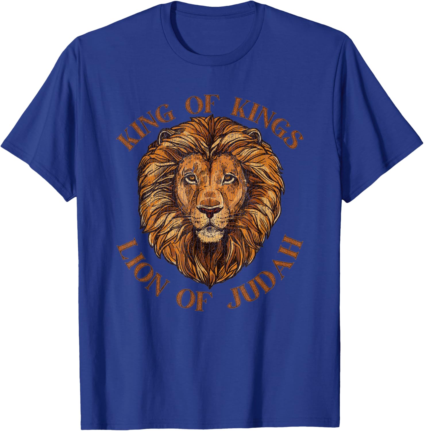 Vintage King Of Kings, Lion Of Judah Jesus Bible Judah T-Shirt - T-Shirt | Royal
