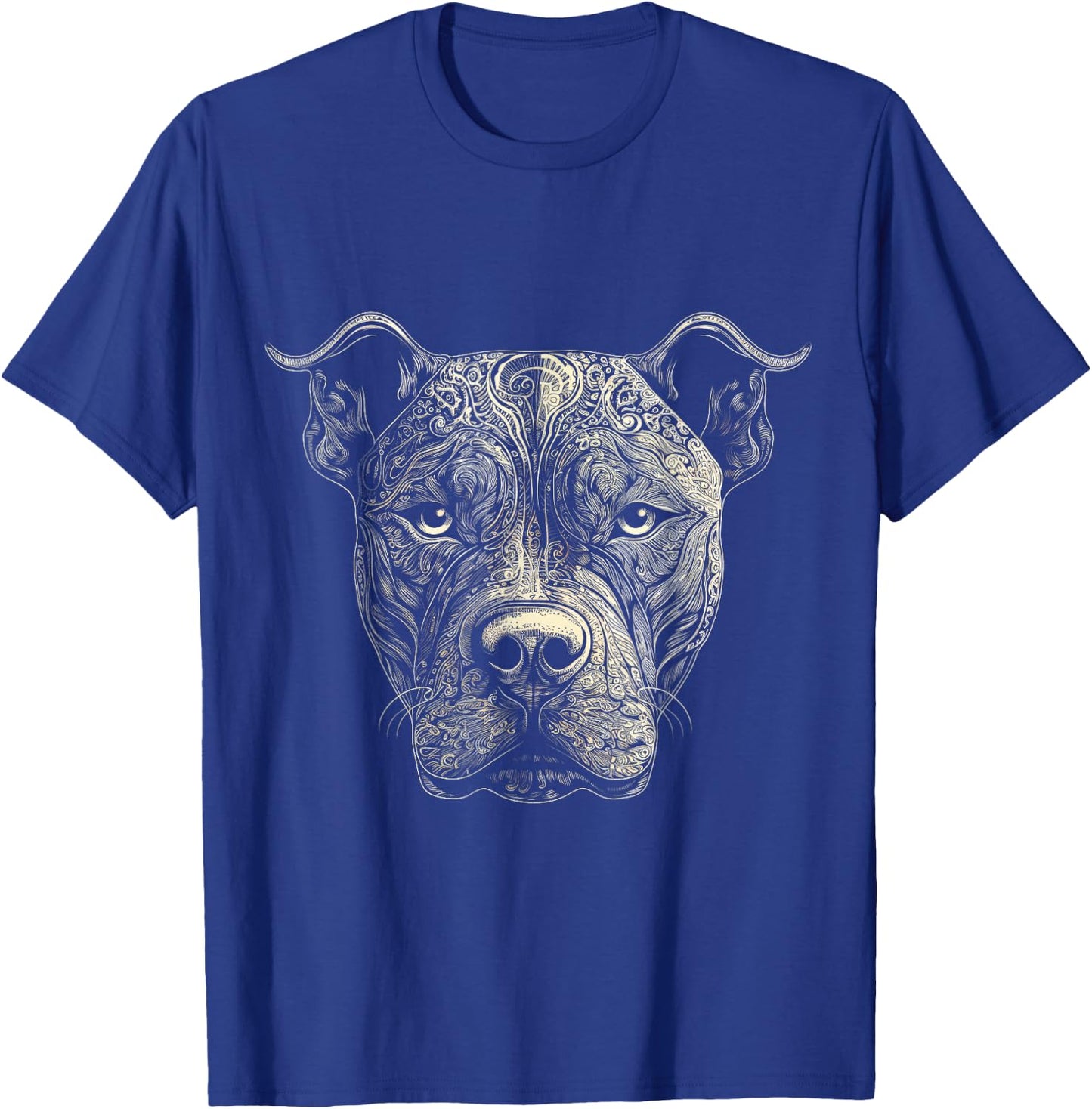 Pit Bull Mom Dog Lover Mandala Artistic Pitbull Owner Women T-Shirt - T-Shirt | Royal
