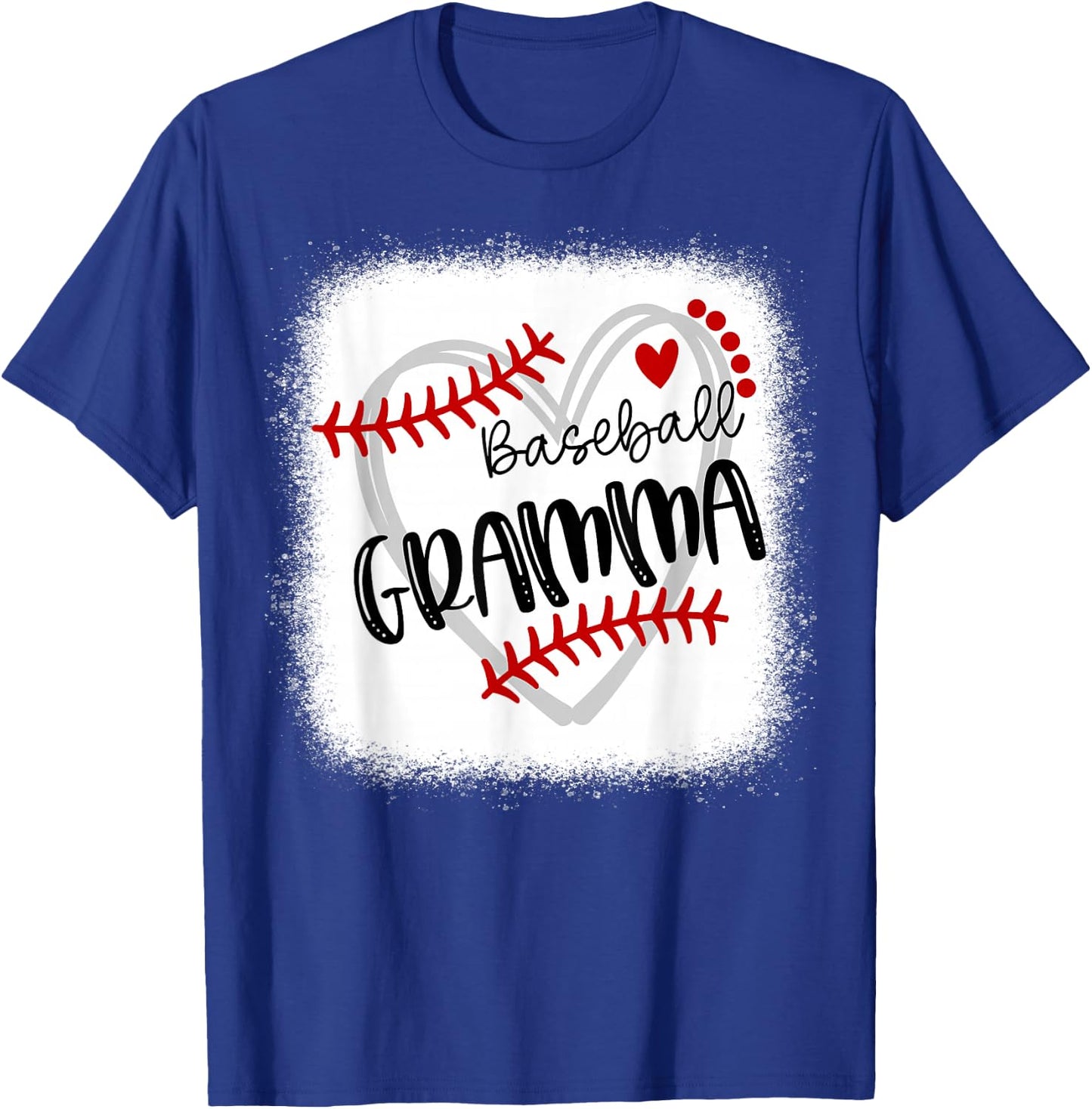 Personalized Baseball Heart Cute Gramma Women Baseball T-Shirt - T-Shirt | Royal