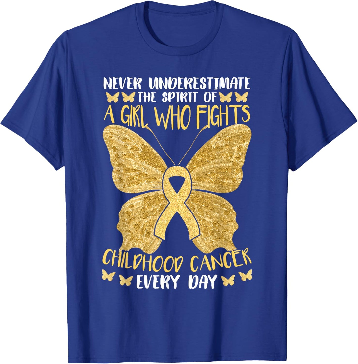Childhood Cancer Girl T-Shirt - T-Shirt | Royal