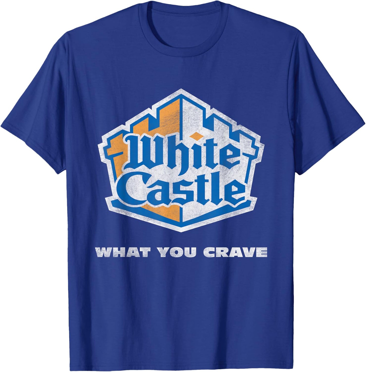 White Castle Distressed Logo T-Shirt - T-Shirt | Royal