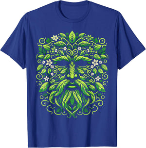 Jack Of The Wood Traditional Pagan Celtic Greenman T-Shirt - T-Shirt | Royal