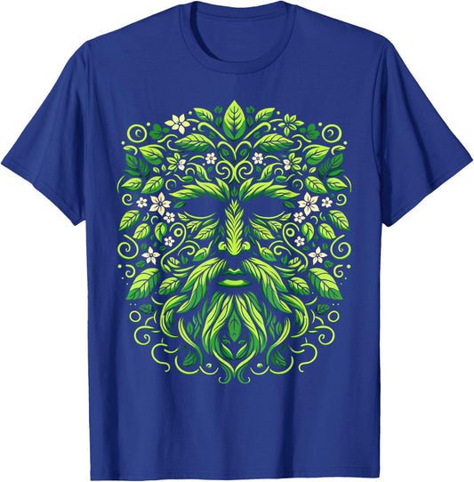 Jack Of The Wood Traditional Pagan Celtic Greenman T-Shirt - T-Shirt | Royal