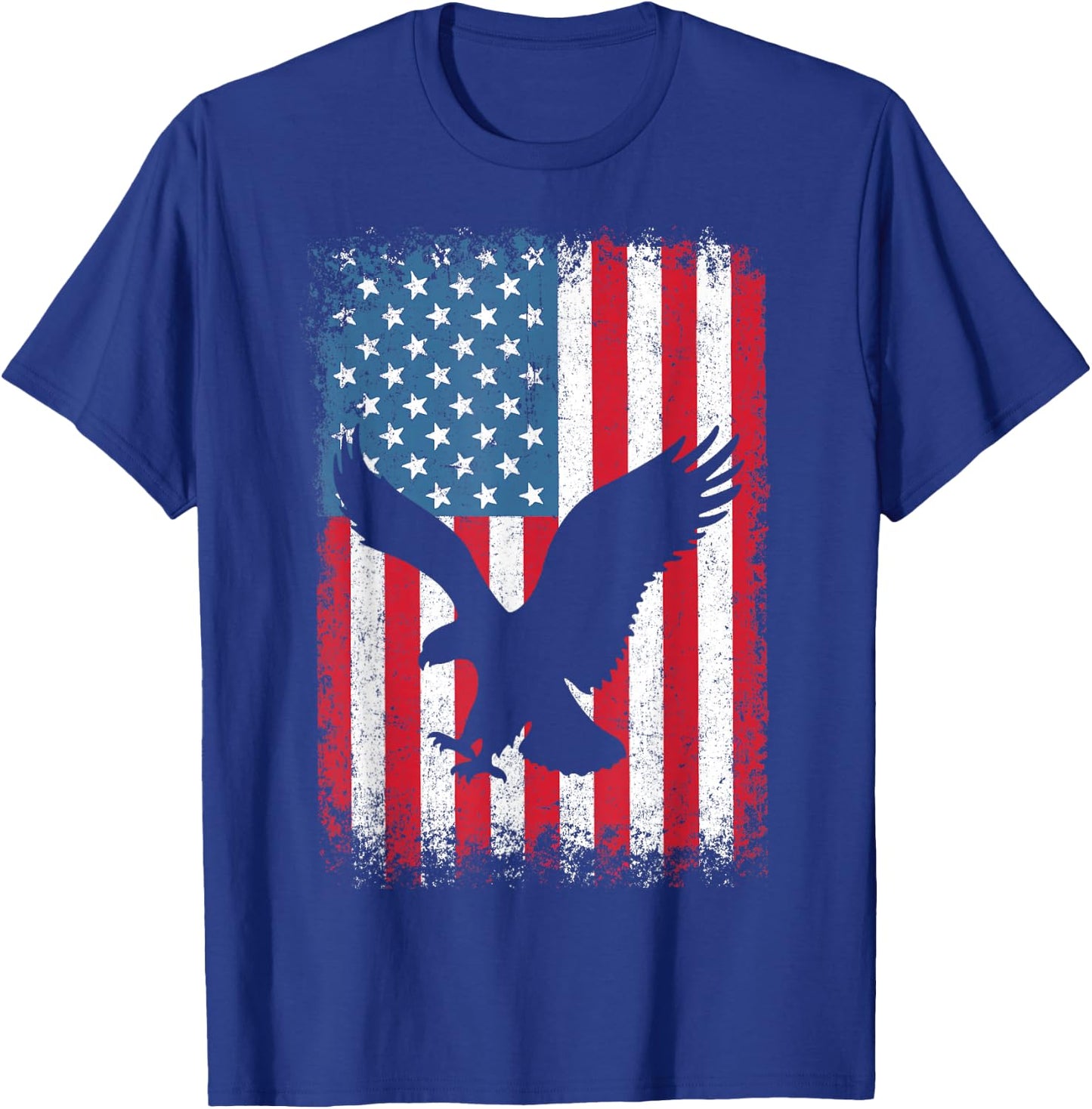 4th of July American Eagle Flag USA Independence Day T-Shirt - T-Shirt | Royal
