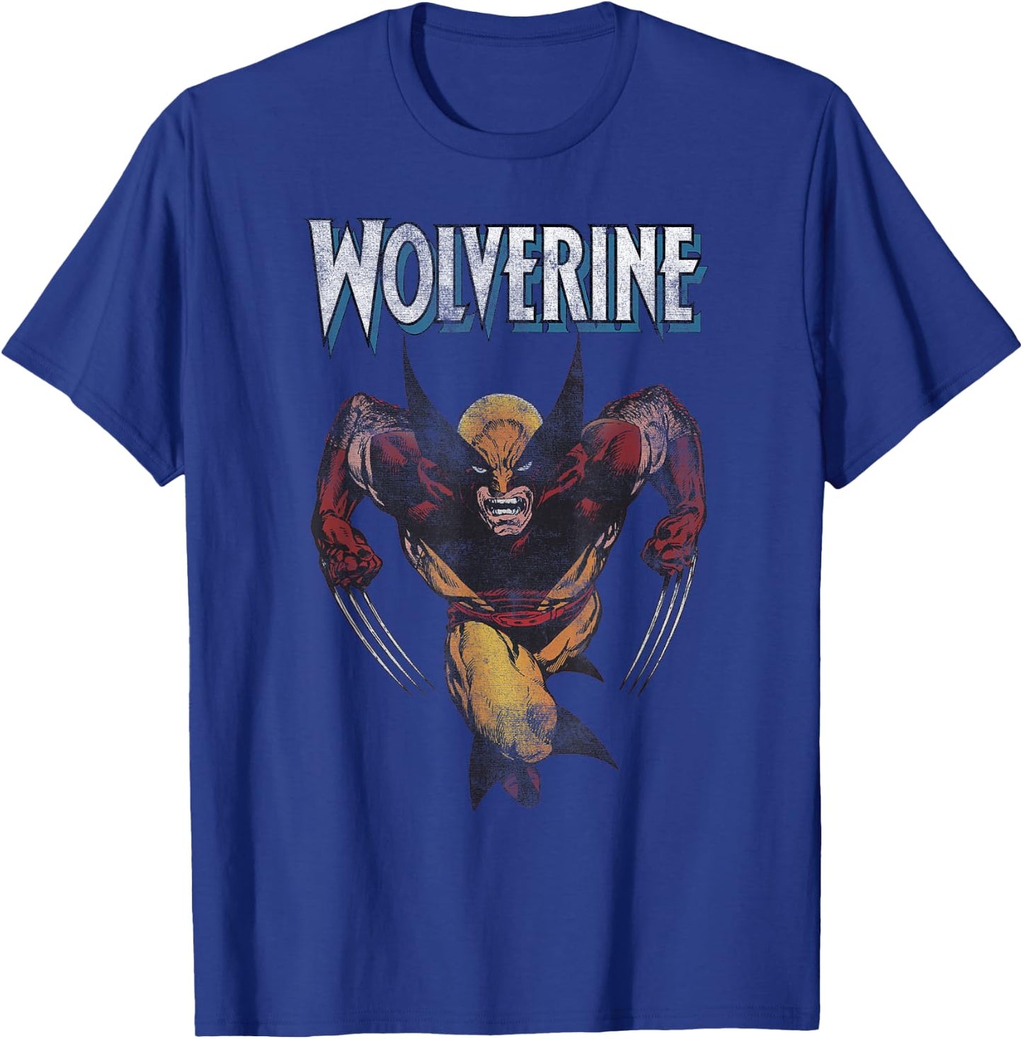 Marvel Wolverine Classic John Byrne Logan Comic Icon T-Shirt - T-Shirt | Royal
