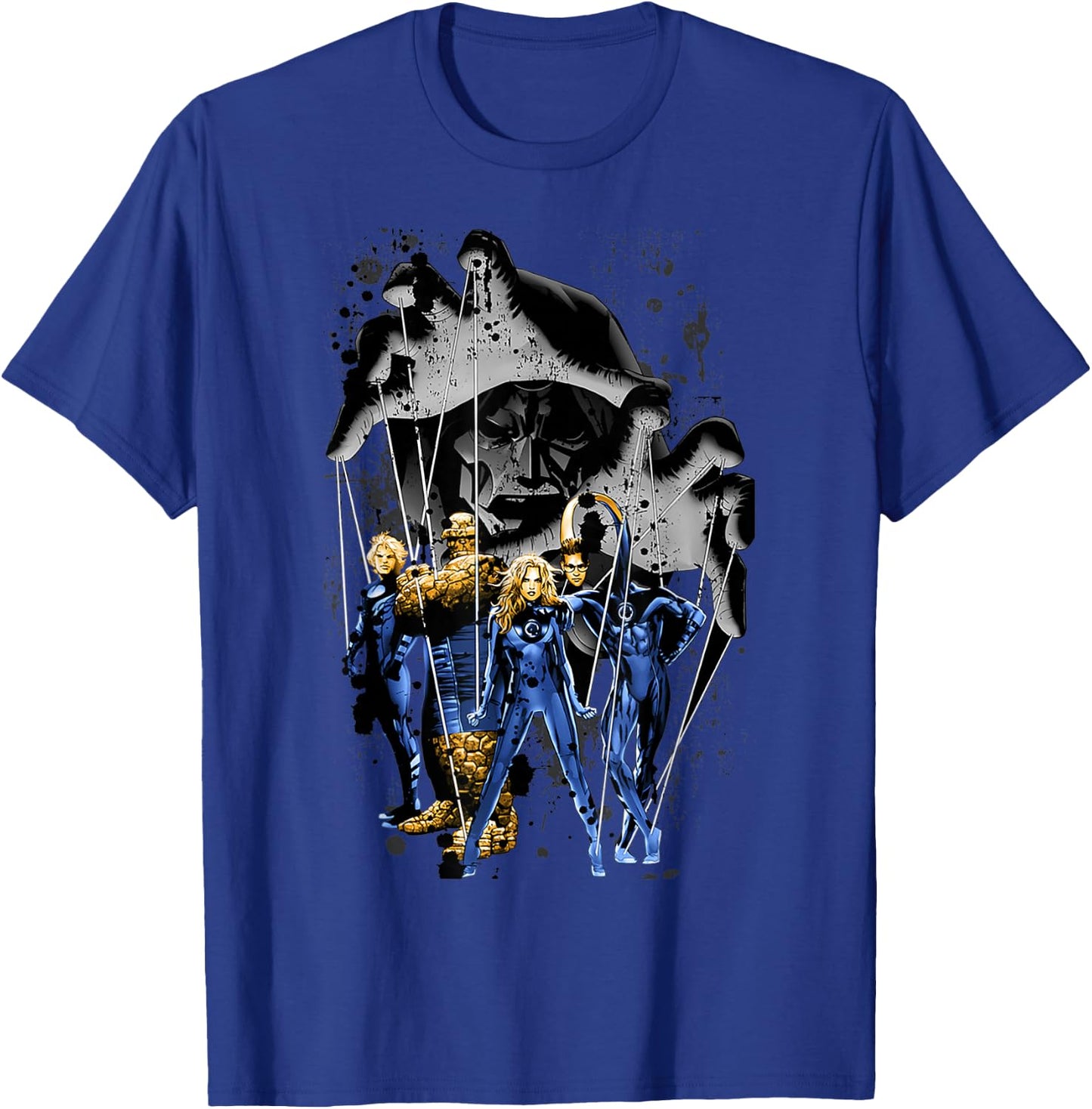 Marvel Fantastic Four Doctor Doom Puppet Master Retro Poster T-Shirt - T-Shirt | Royal