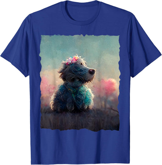Funny Cute Fluffy Dog T-Shirt - T-Shirt | Royal