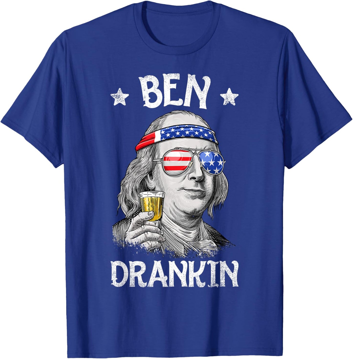 Ben Drankin 4th July Benjamin Franklin Men American T-Shirt - T-Shirt | Royal